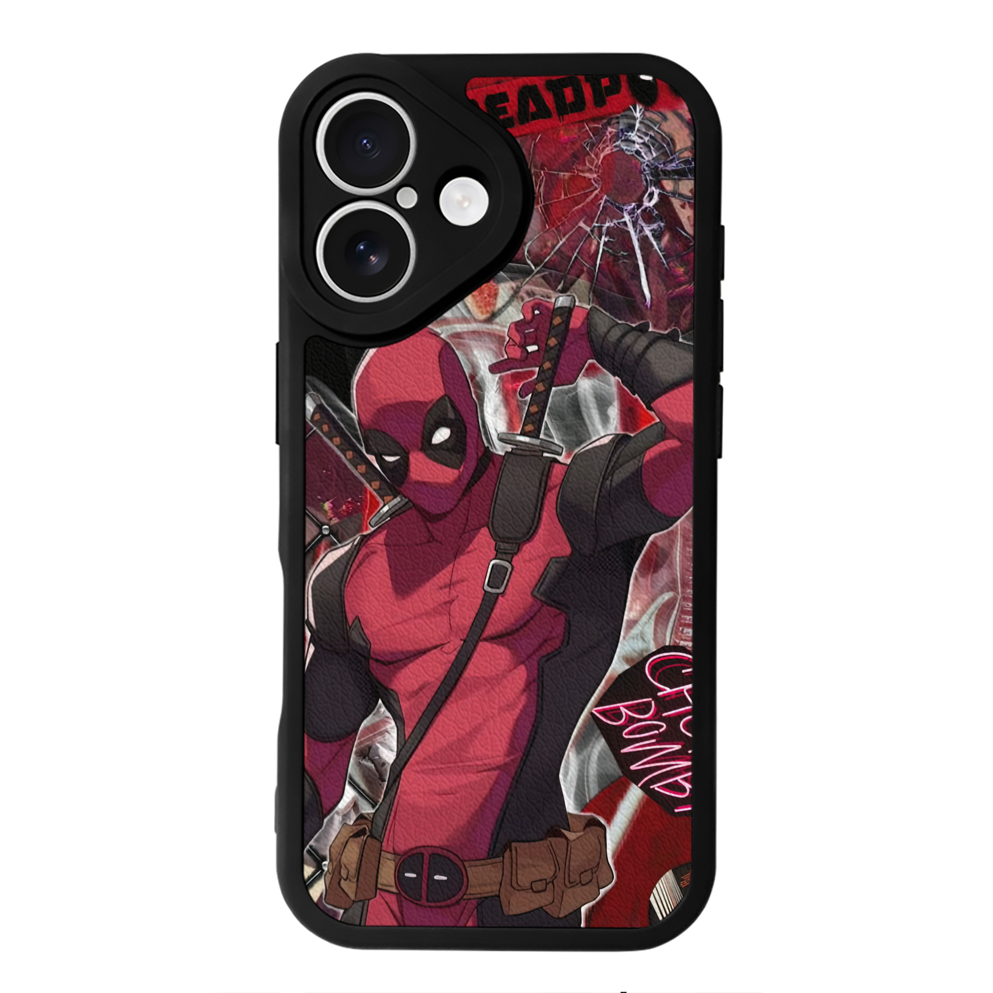 （画像用） Deadpool デッドプール 【iPhone 16シリーズ対応】シリコンスマホケース（レザー調） 材質：シリコン